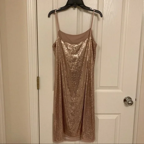 JASON WU GREY Sequin Slip Dress In Rose Quart 10 - Picture 9 of 14